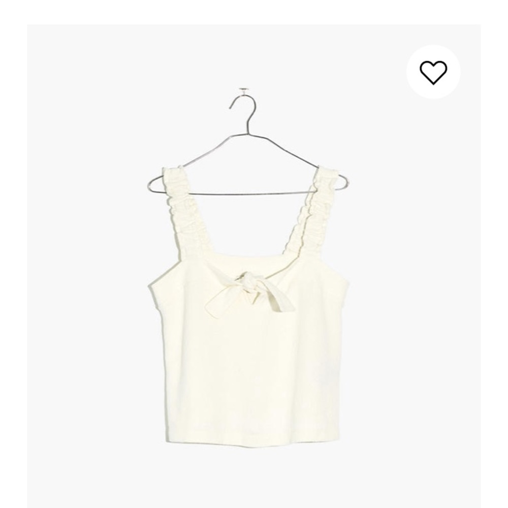 NWOT Madewell Texture & Thread Tie-Front Tank Top